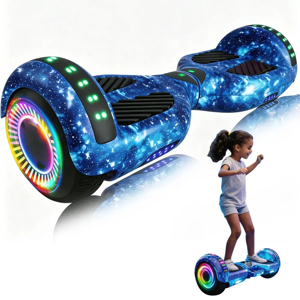 Skate Elétrico Hoverboard Smart Balance Hoverboard 6.5 Cor Azul Estelar
