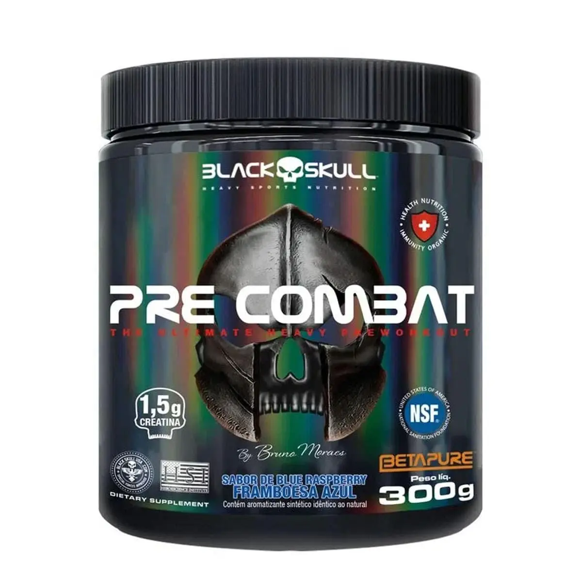 Suplemento Pré-Treino Black Skull Pre Combat, 300g | By Bruno Moraes