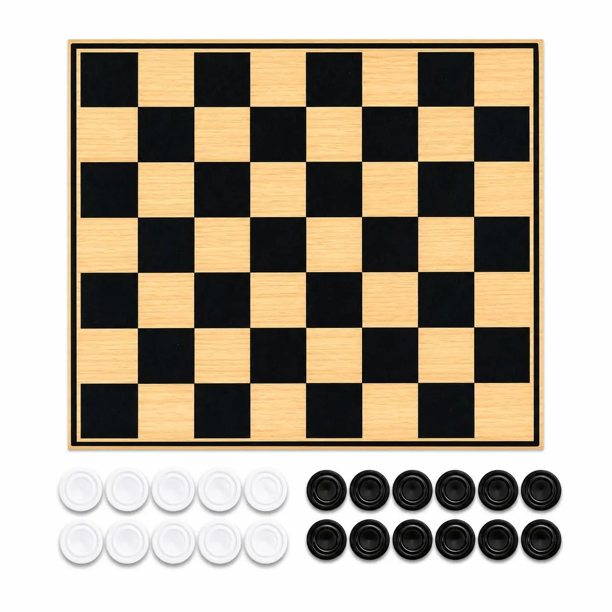 Jogo de Damas Completo com Tabuleiro 8x8 e 24 Peças – Clássico Educativo para Crianças e Adultos – Portátil, Leve e Ideal para Viagem – 2 Jogadores