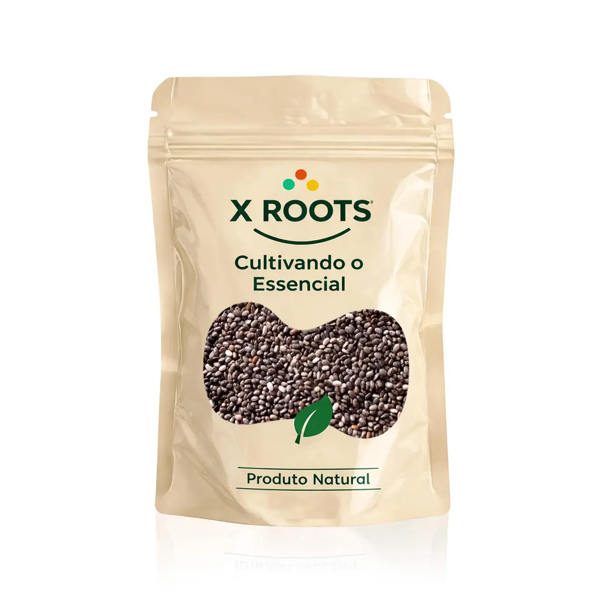 X Roots Semente de Chia Tradicional Importada 1kg - Fonte de Ômega 3, Fibras e Proteínas