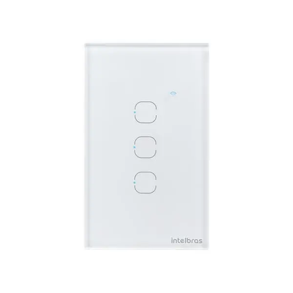 Interruptor Touch Smart Wi-Fi 3 Teclas Branco Intelbras Izy