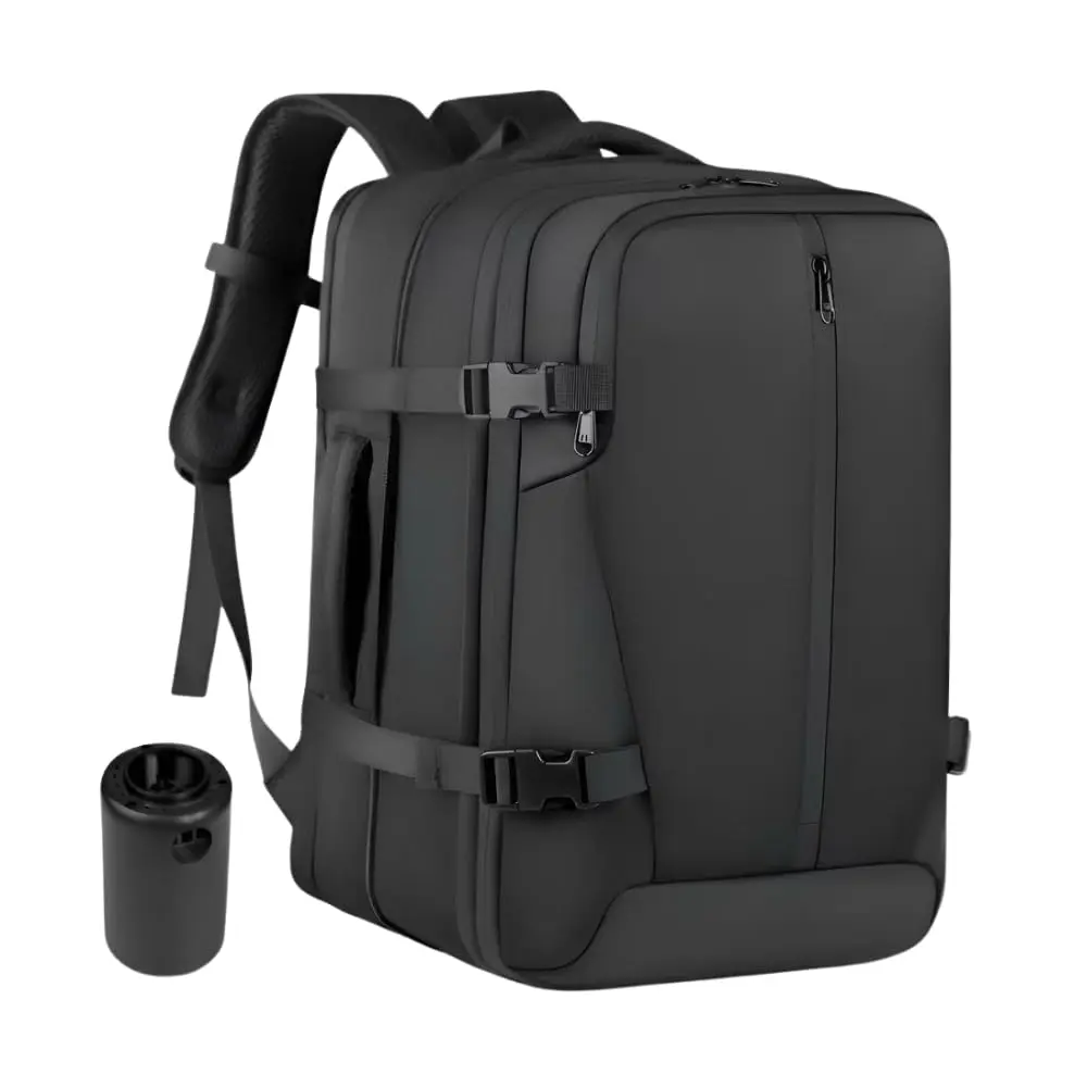 Mochila a Vácuo Premium Grande Expansível Bagagem de Mão 10kg Impermeável Antifurto Mochila de Viagem Alta Capacidade para Notebook e Roupas