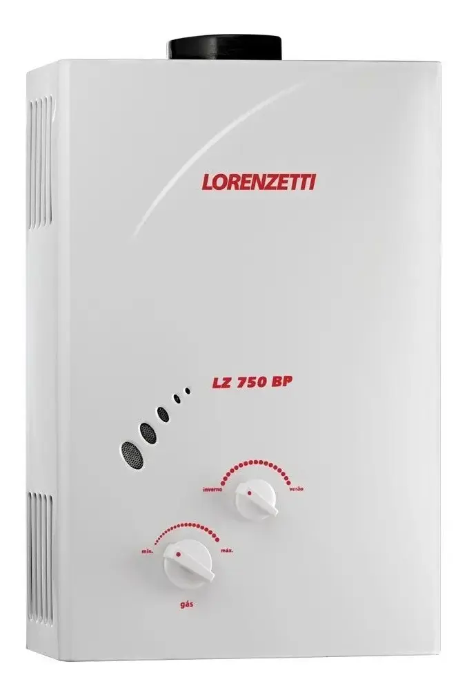 Aquecedor a gás GN Lorenzetti LZ 750BP Vazão 7,5 Litros