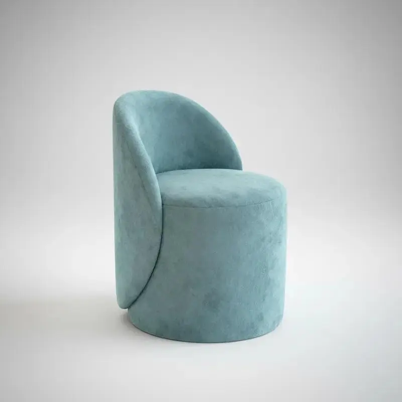 Puff Banco com Encosto Bouclé para Sala Quarto Penteadeira(Boucle Azul) | Puff banco em bouclé com encosto, estrutura resistente e design moderno para diversos ambientes