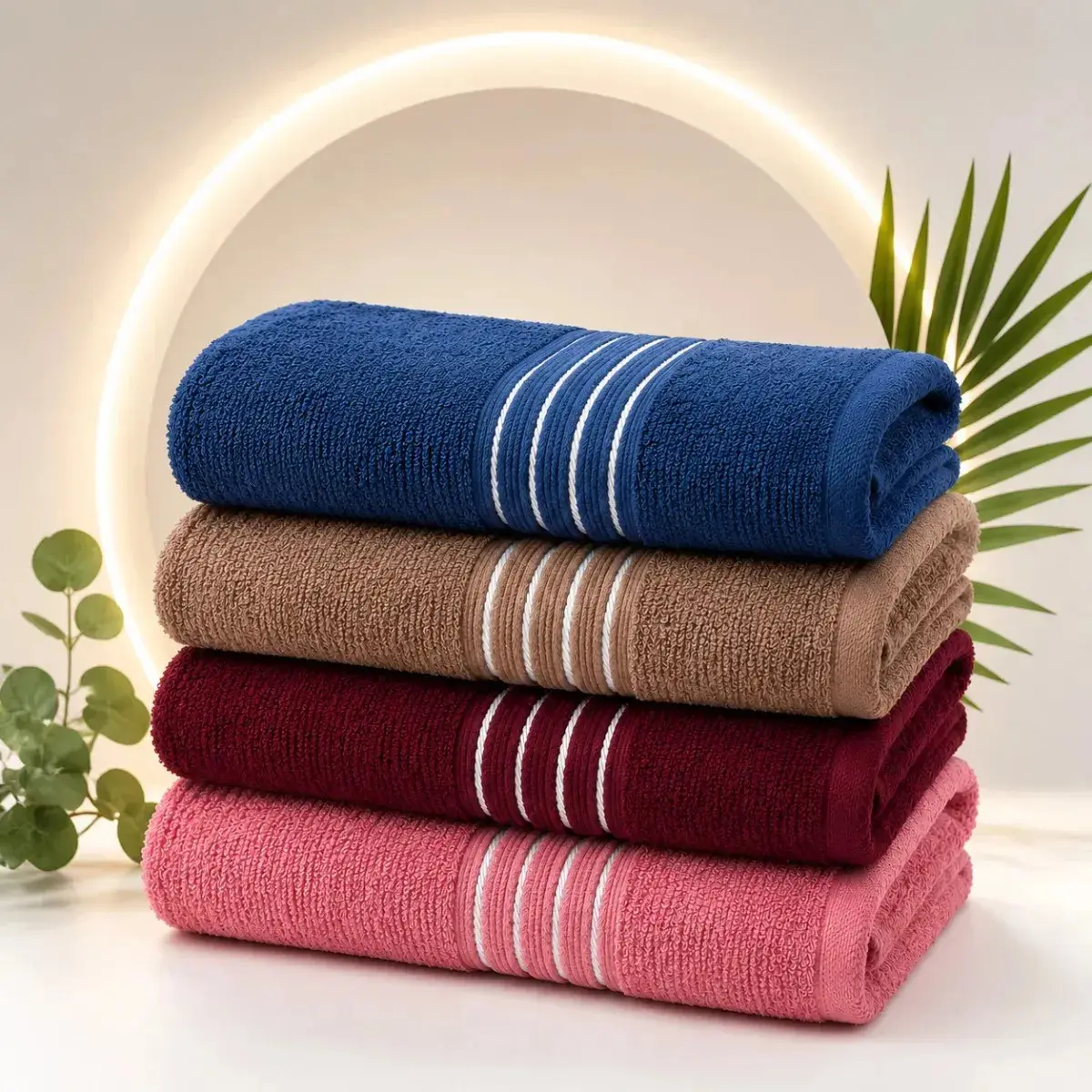 Kit Com 4 Toalhas De Banho Grande Grossa Macia Tamanho 68x132cm Useline