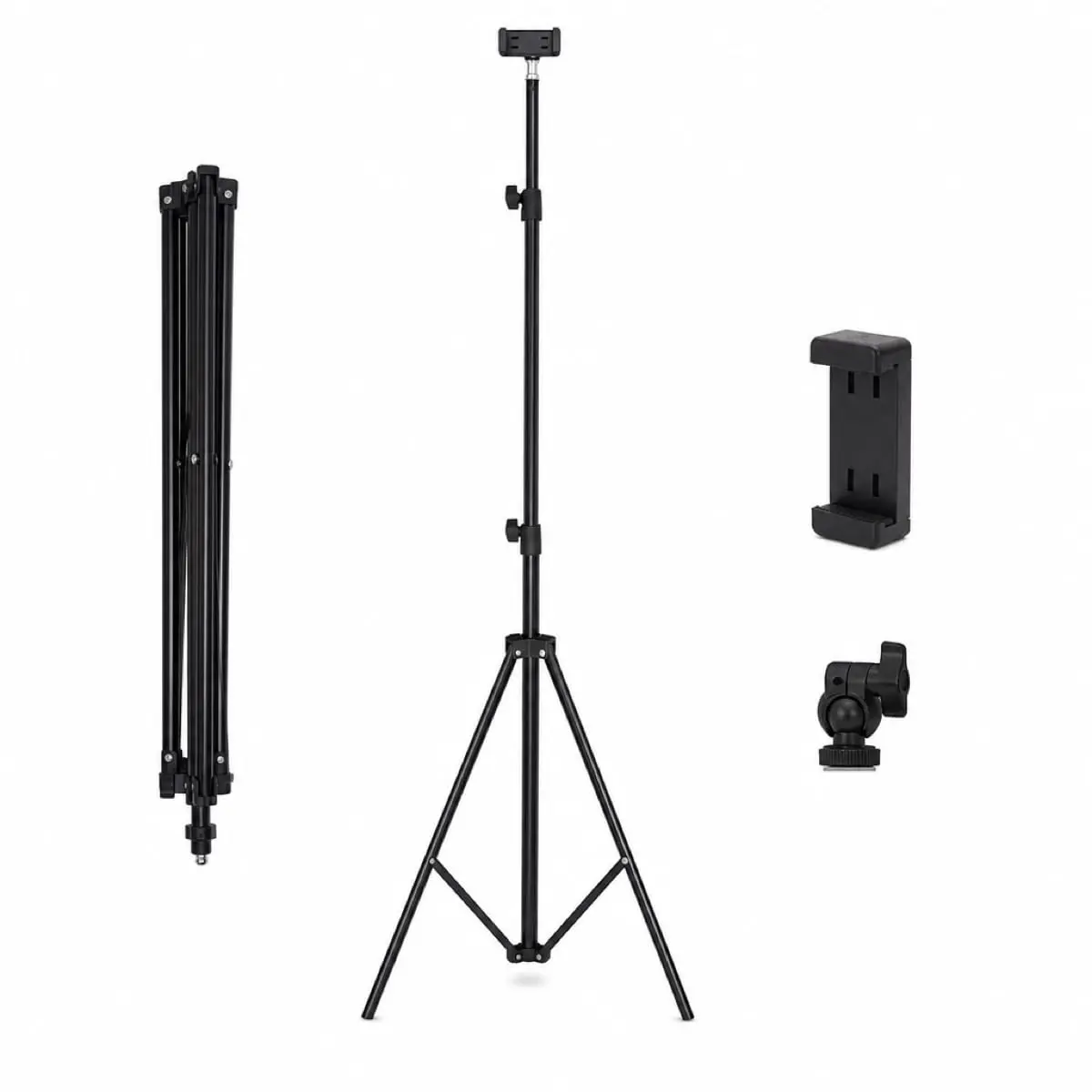 Suporte Tripé Multifuncional para Celular Câmera Ring Light Nível a Laser | Telescópico, Extensível de 68cm até 210cm, Portátil, Ultra Resistente, Reforçado