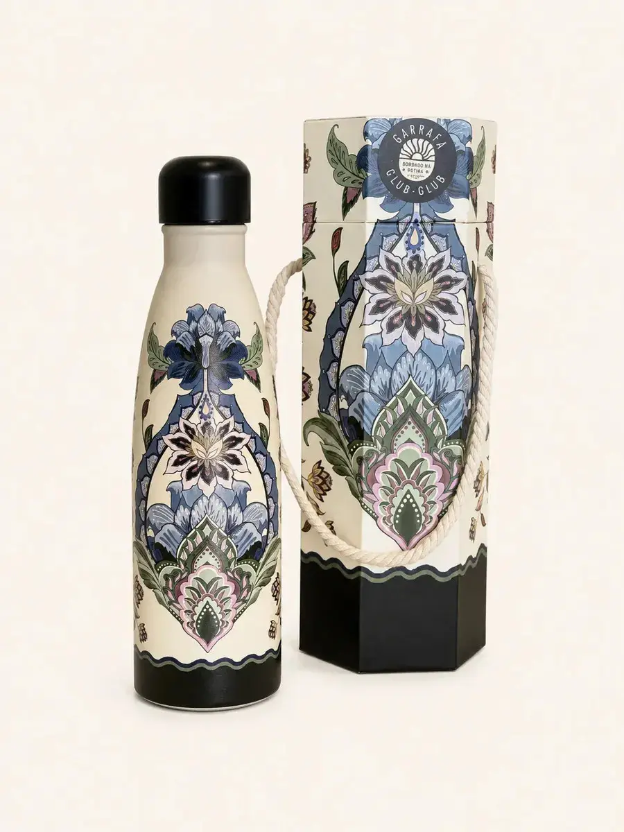 Garrafa Térmica Farm Glub Glub 500 mL Wonderful Boho de Aço Inoxidável