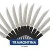 12 Facas De Mesa serra Inox Tramontina Leme Preto - 1