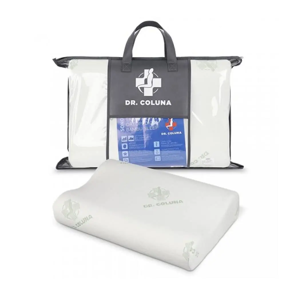 Travesseiro Nasa Cervical Ortopédico Viscoelástico Com Fibra de Bambu Sleep 51cm x 34cm- Dr Coluna