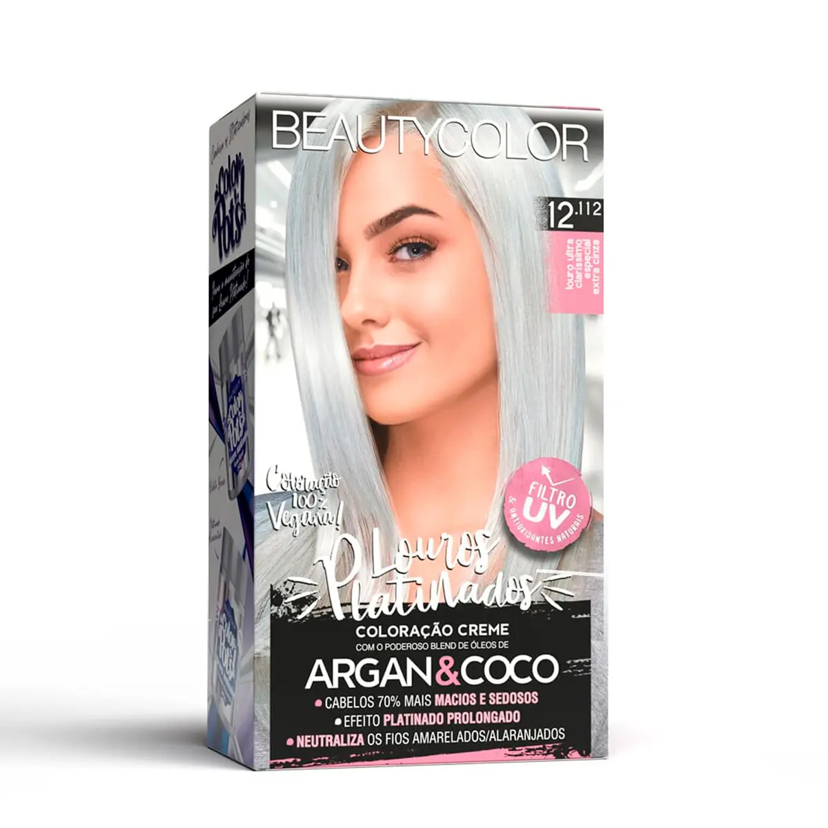 Kit de Coloração BeautyColor, Cor 12.112 | Louro Ultra Claríssimo Especial Extra Cinza