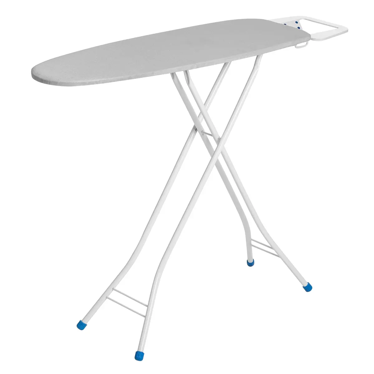 Metaltec Tábua de Passar Roupa Grande 2001 Tri com Suporte para Ferro | Em Aço com 3 Níveis de Altura - Forro Almofadado Térmico Cinza 100% Algodão