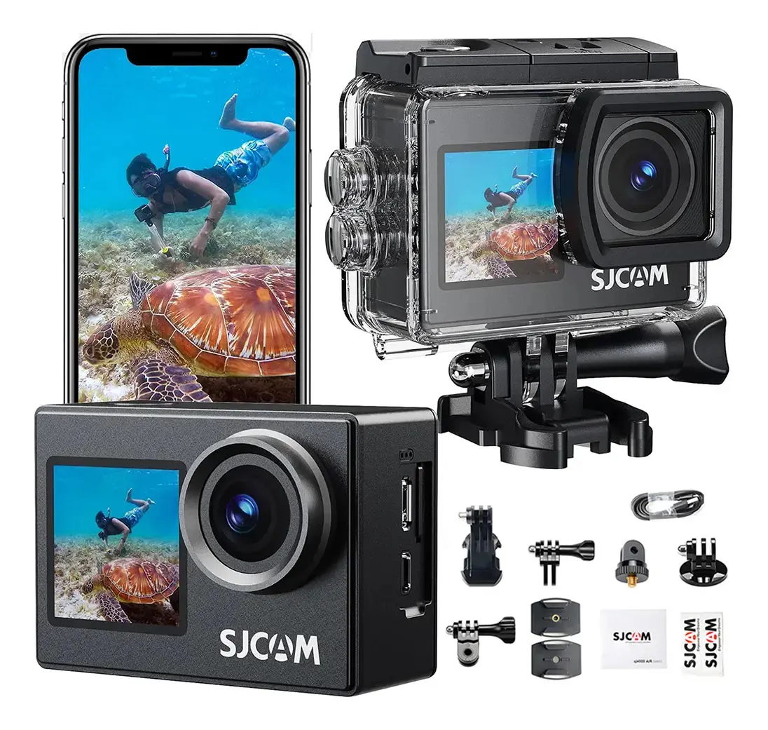 Câmera Filmadora Sport 4k Sjcam Sj4000 Tela Dupla Wi-fi Hd 16mp Prova Dágua