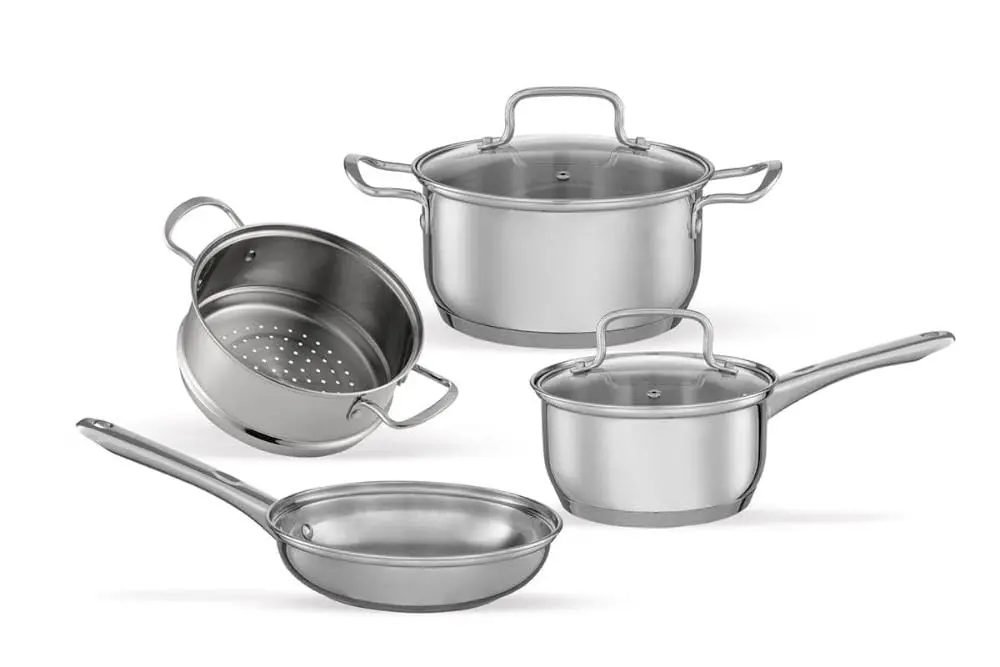 Jogo de Panelas Brinox Aço Inoxidável Fundo Triplo 4 Peças Jasmin com Indução