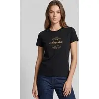 Camiseta Feminina Aeropostale Estampa Bordada Preta
