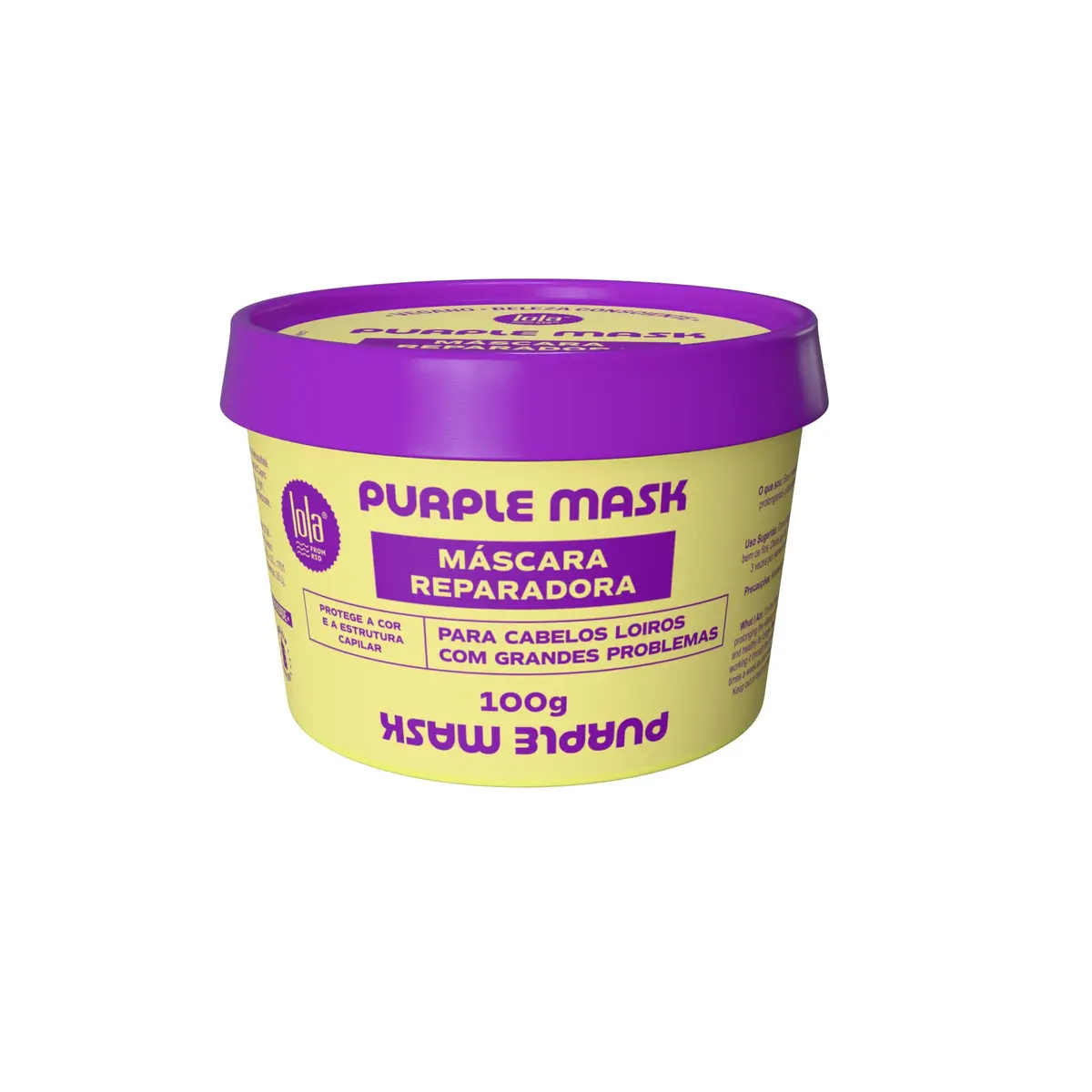 Purple Máscara Capilar Loiras 100gr, Lola Cosmetics