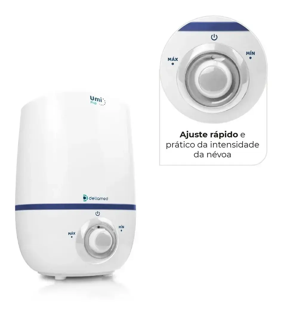 Umidificador De Ar Ultrassônico Umi Pop Health 2,3l Dellamed Cor Branco Bivolt thumbnail 2