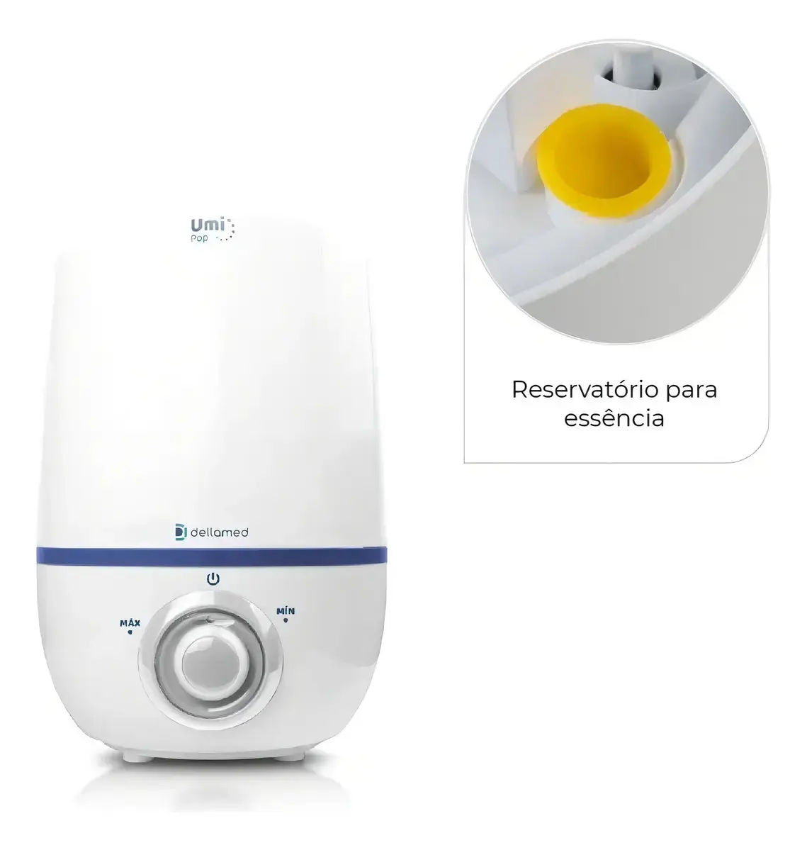 Umidificador De Ar Ultrassônico Umi Pop Health 2,3l Dellamed Cor Branco Bivolt thumbnail 3