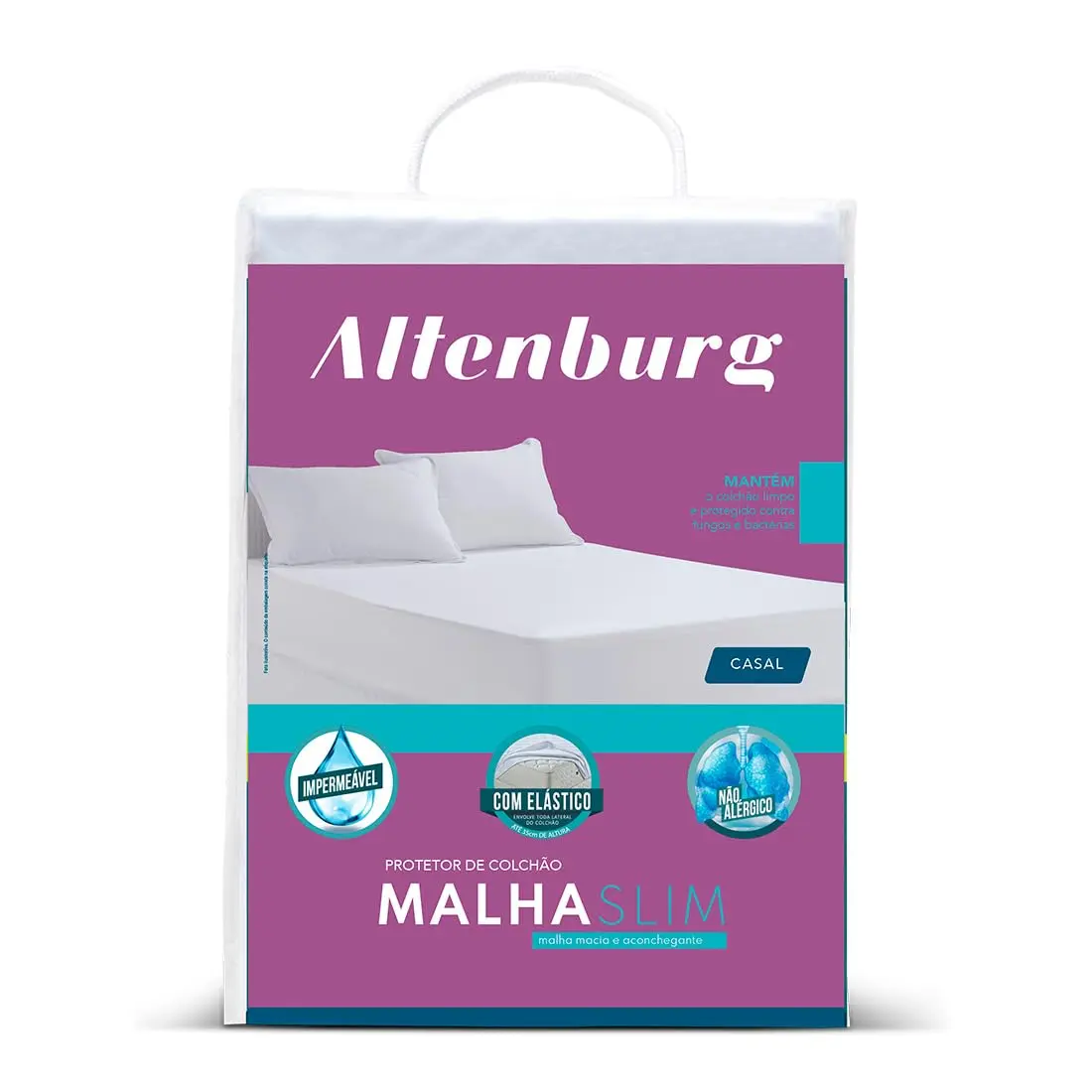 Altenburg Protetor de Colchão Malha Slim Solteiro, Branco