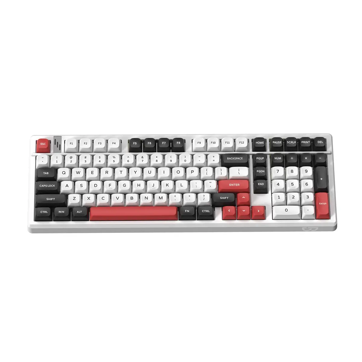 GOOJODOQ KM003 Teclado Mecânico Gamer 98%, Vermelho | BT5.0/2.4GHz/USB-C, Luzes LED RGB Arco-Íris, Swappable Teclado Mecânico com Junta, Interruptor linear para Win/Mac/Android - 1