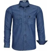 Camisa Manga Longa Amil Score Modelagem Comfort Tecido Não Amassa 1878 Marinho