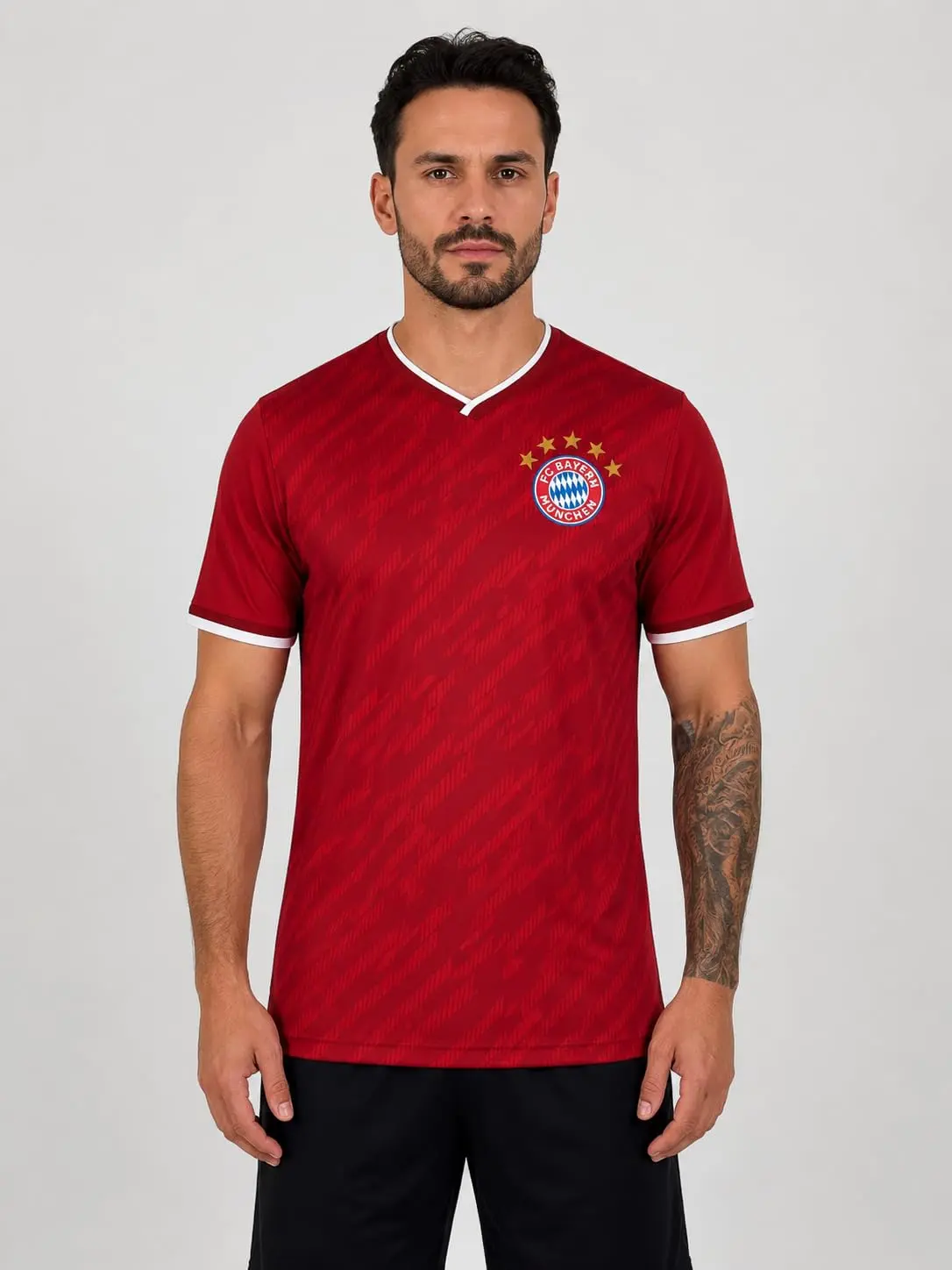 Camiseta Masculina Dry Fit Bayern Vermelho