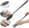 Escova de Silicone para Lavar Garrafas, Mamadeiras, Copos e Taças - Cinza - 1