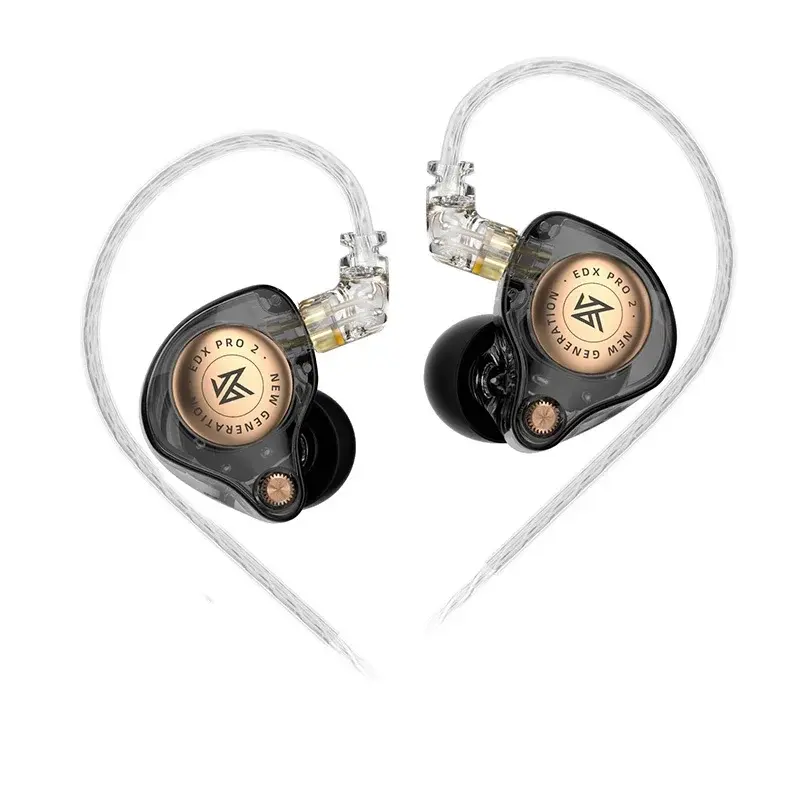Kz edx pro 2 dinâmico no ouvido fone de ouvido alta fidelidade dj fones de ouvido música com cancelamento de ruído fone de ouvido 3.5mm tpre-c plug opcional - 1
