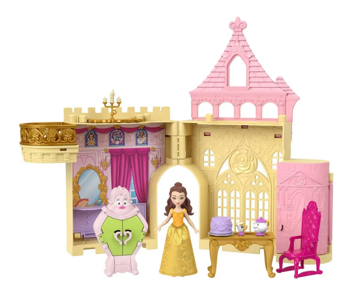 Disney Princesa Conjunto de Brinquedo Castelo Bela Empilhável para crianças a partir de 3 anos