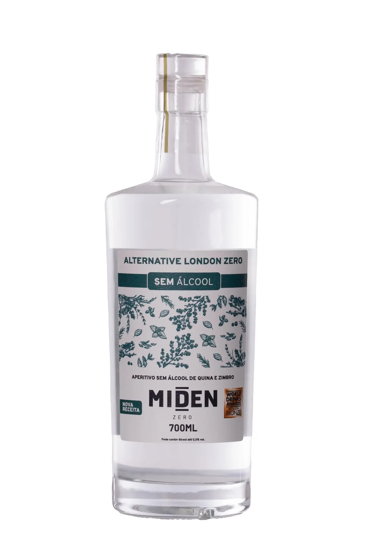 Aperitivo Sem Álcool Miden Alternative London Zero, 700ml | De Zimbro e Quina