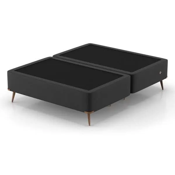 Base Box King 193x203x45cm Com Porta Usb Dupla Yescasa Preto - 1