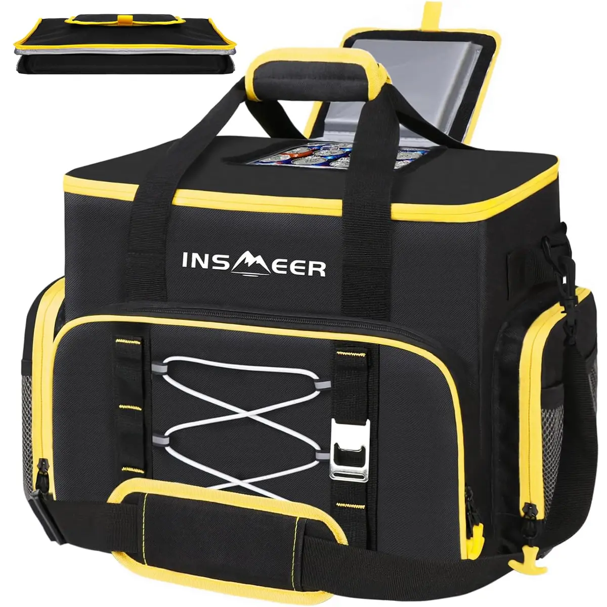 INSMEER Bolsa Térmica Grande Com Abertura Superio - 60 Latas/45L