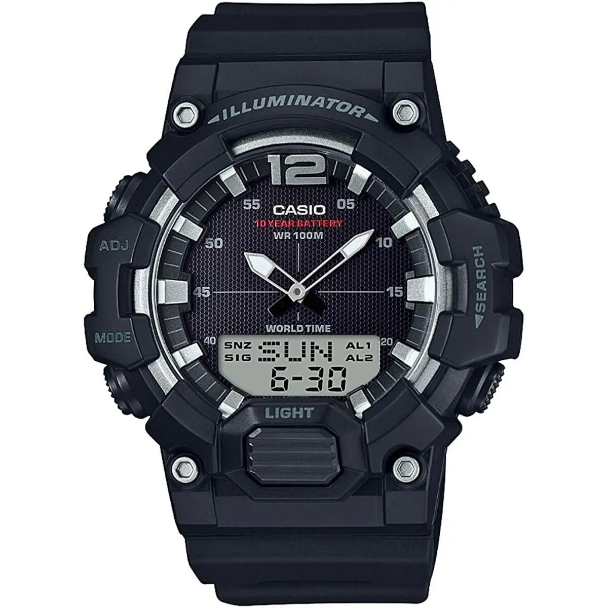 Casio Relógio masculino HDC-700-1AVCF clássico, analógico-digital, quartzo, preto - 1