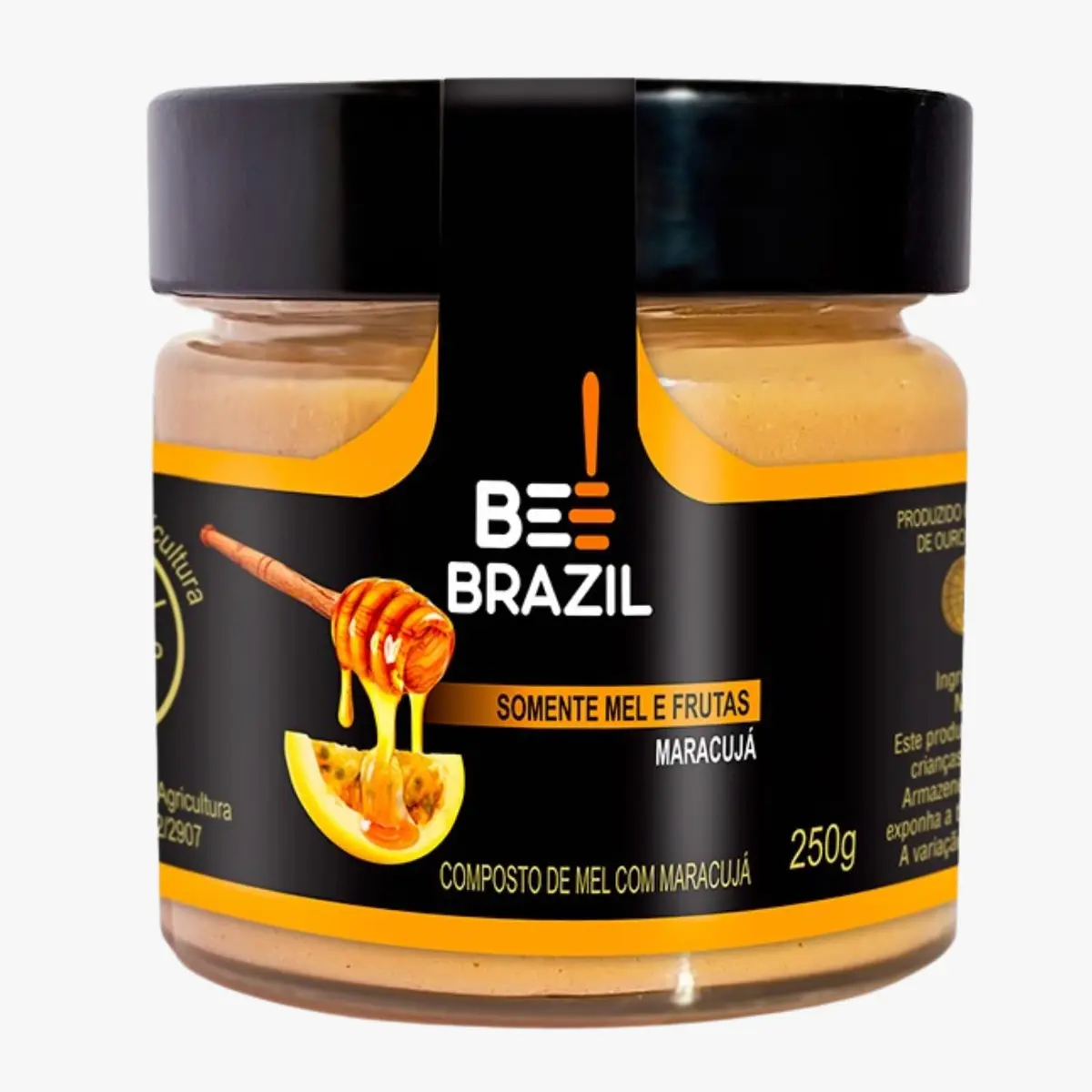 Just Honey & Fruit Maracujá - 250g - Mel com Fruta - Bee Brazil