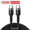 [Taxa Inclusa] [Combo 3un cada R$30]Kit 3 Cabo Baseus-Cabo USB Tipo C  100W, 2 Metros  - 1