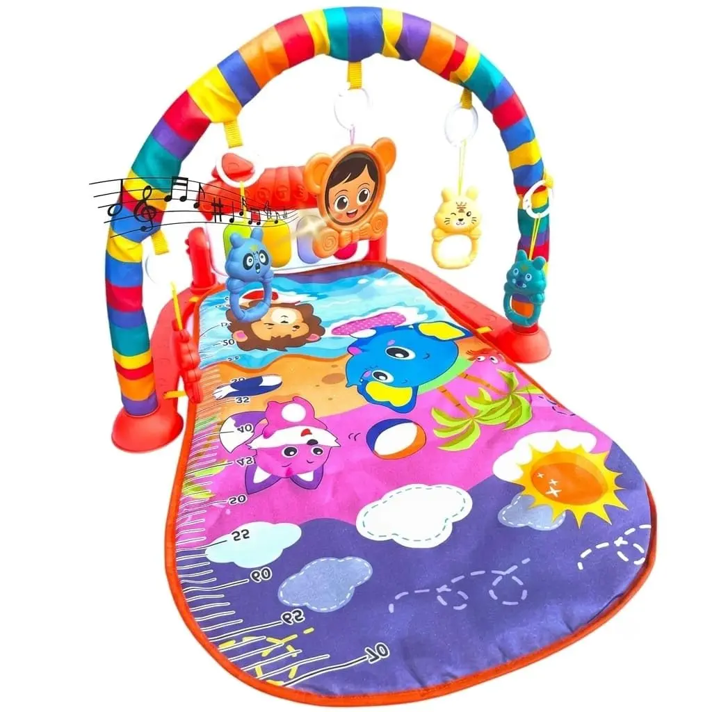 Tapete de Atividade Musical Infantil com Piano e Arco | Desenvolver coordenação motora, habilidades auditivas e estimulação sensorial através de brincadeiras interativas e música