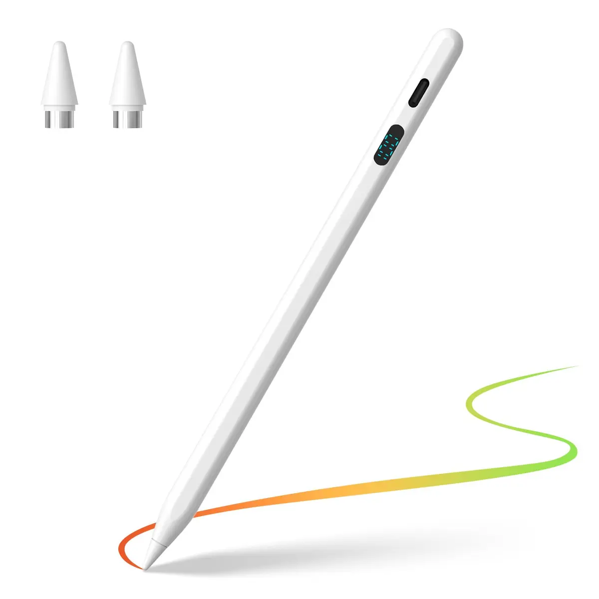 Caneta Stylus Pom Pencil para Android com Tipo C | Caneta Stylus Capacitiva Compatível com Samsung Galaxy Tablet/ Xiaomi Pad/Lenovo/Huawei e tablets, Branco - 1