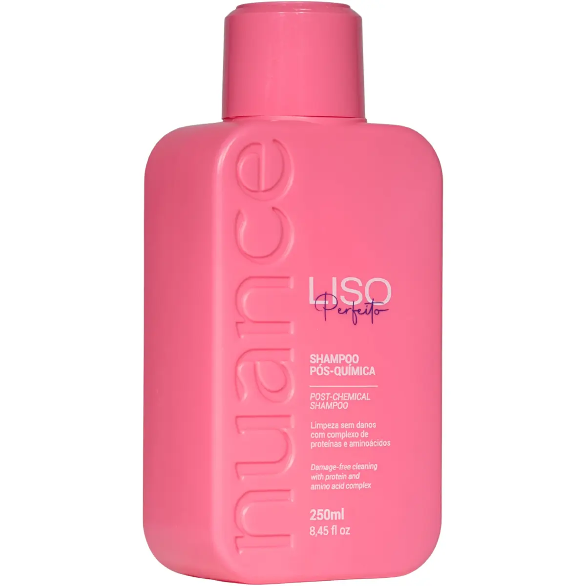 Shampoo Liso Perfeito, Nuance, Pós química, 250ml | Desenvolvido para cabelos que passaram por progressiva, descoloração, coloração ou alisamento