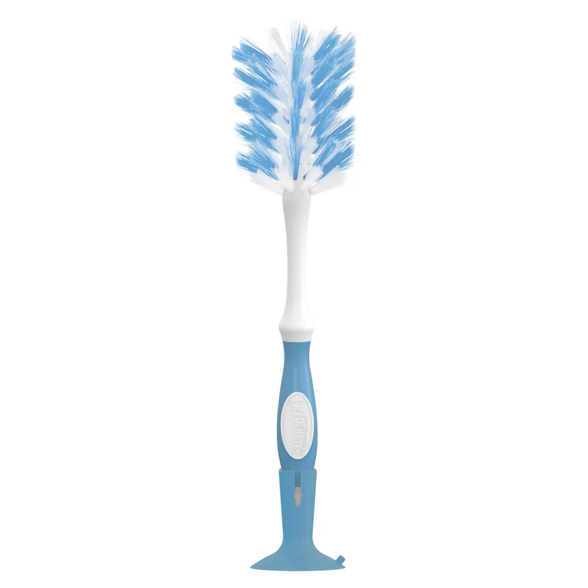Dr. Brown's Escova de mamadeira de luxo, escova de limpeza para mamadeiras, bicos e copos com suporte de ventosa e escova bônus, sem BPA