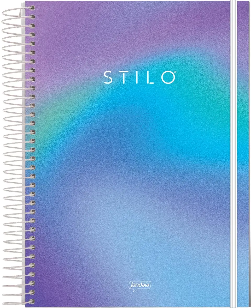 Jandaia - Caderno Espiral Univ CD 1 matéria 80Fls Stilo Azul