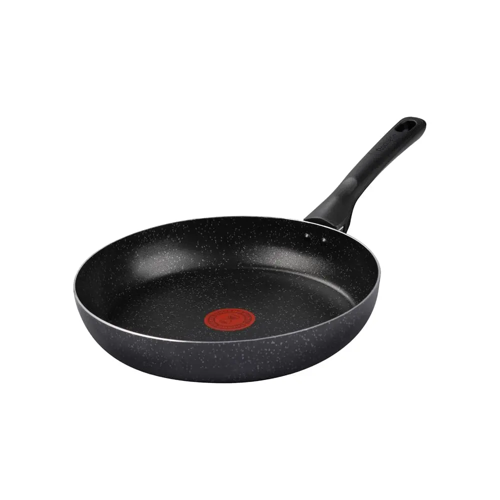 Frigideira Rochedo Stone Pro 26cm Preto com Efeito Pedra e Antiaderente Minerium, Alta Resistência e Durabilidade, Cabos Ergonômicos e Base Limpa Fácil