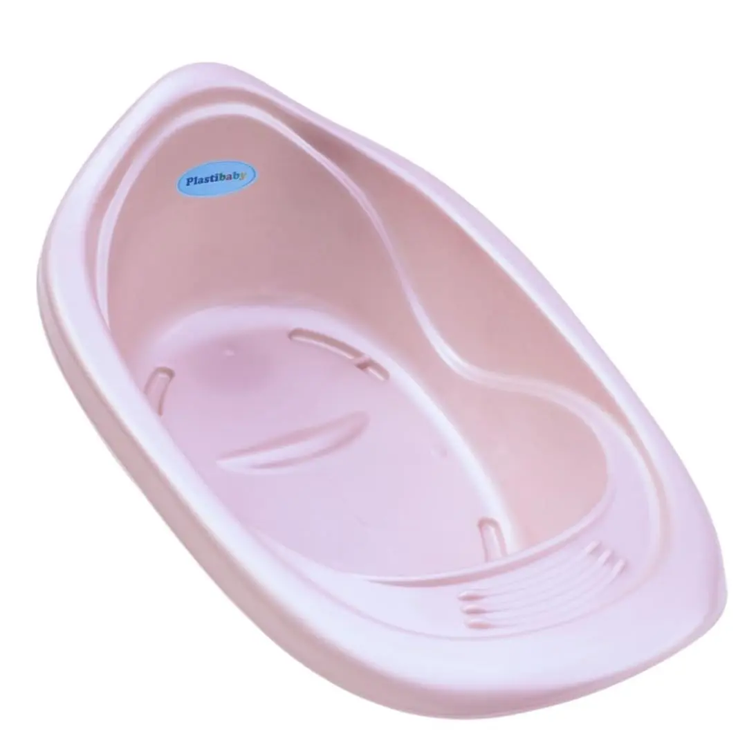 Banheira Bebê Perolada 22L Plastibaby (Rosa perolado) - 1