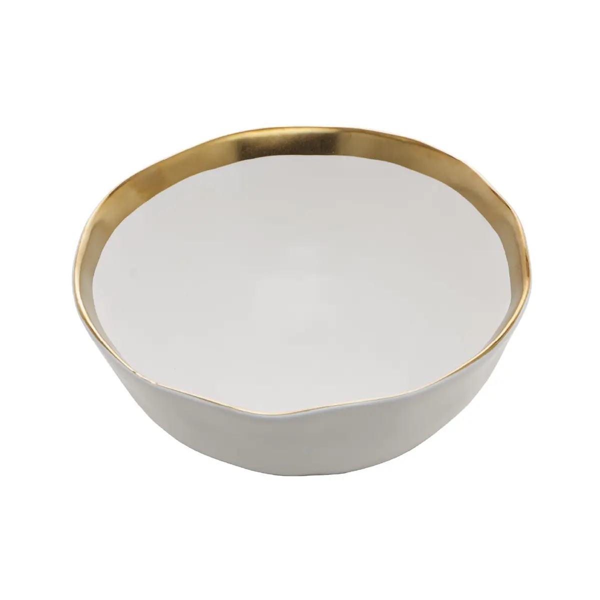 Wolff Bowl de Porcelana Dubai Branco e Dourado - 1