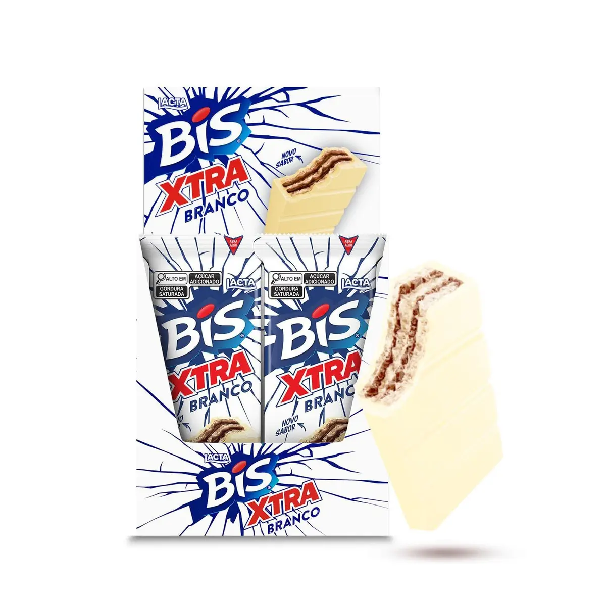 Bis Xtra branco display com 24 unidades de 45g - 1