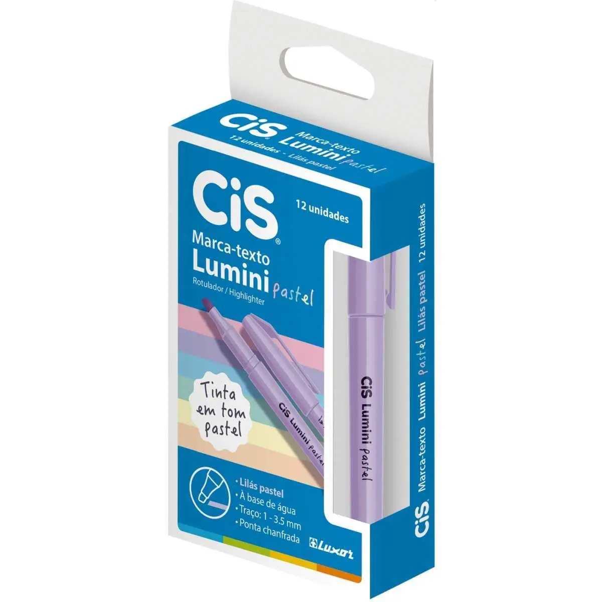 CIS Lumini Pastel Marca Texto - 57.0100 - Lilás - pacote de 12 unidades