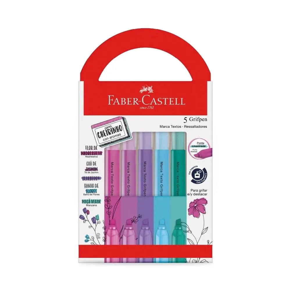 Marca-texto Grifpen com Cheirinho Faber-Castell, Relaxa & Reequilibra - MT/ES5RRZF