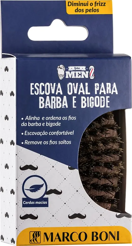 Marco Boni,Escova Oval Para Barba E Bigode, 9513,1 unidade