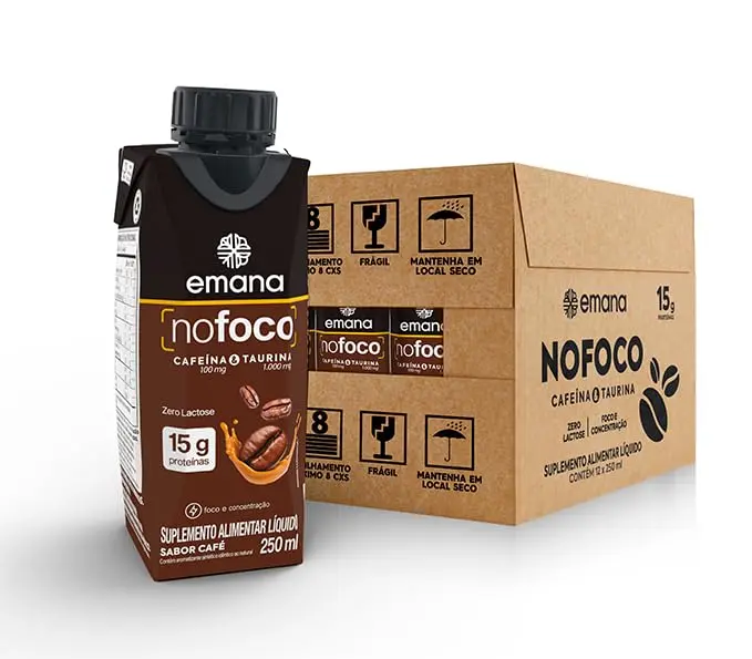 Emana Bebida Proteica NOFOCO 15g Sabor Café - 12 Unidades de 250ml - 1