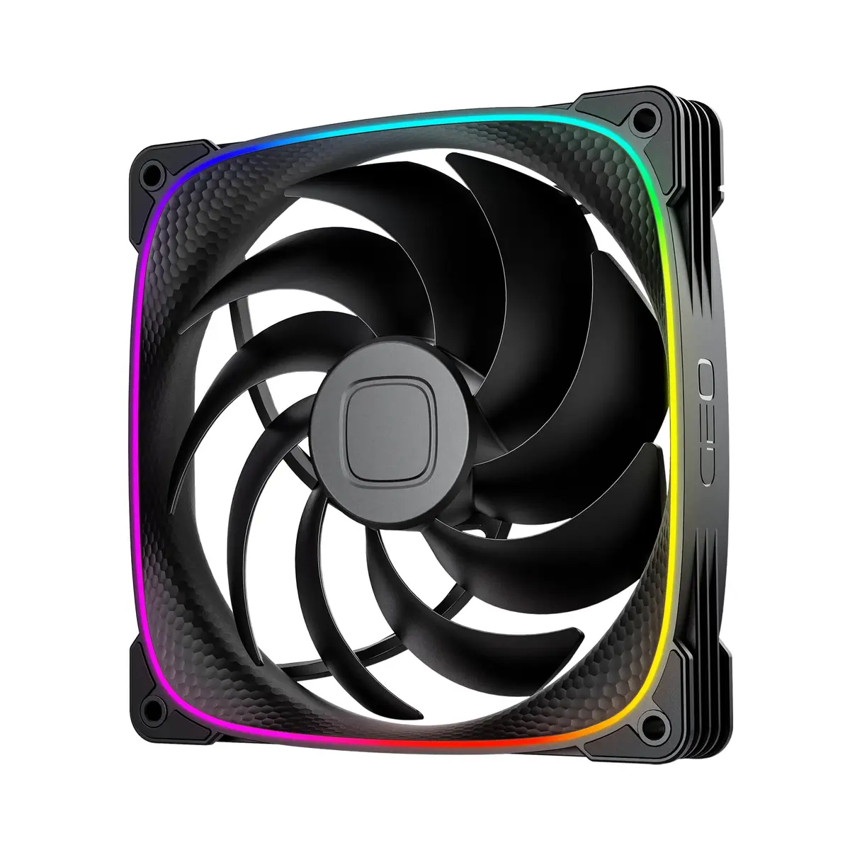 Fan Unitária Geometric Future Squama 2503B-14S ARGB Preto - 1