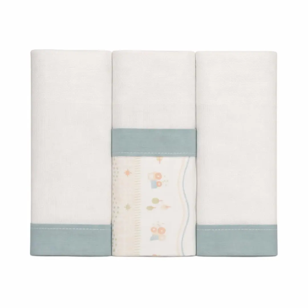 Paninho de Boca Papi Encantos 30 cm x 30 cm - Contém 3 Unidades, Tratorzinho