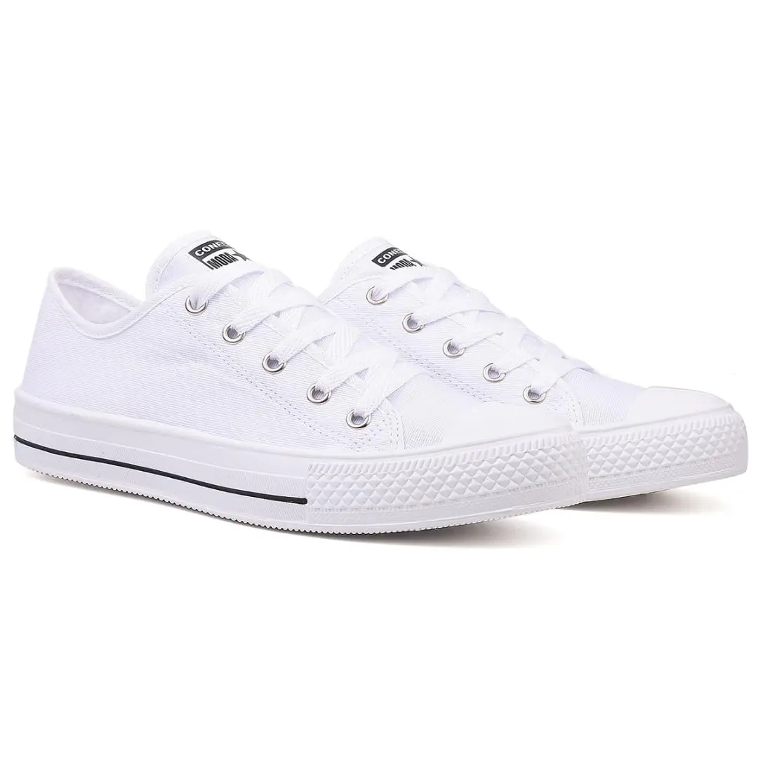 Tenis Casual Feminino Cano Baixo Branco Moda Leve